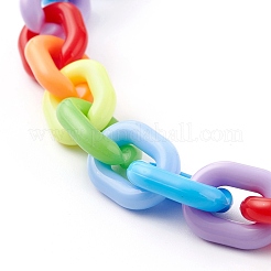 Непрозрачные акриловые кабельные цепи ручной работы AJEW-JB01034