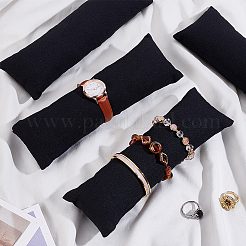 Длинная подушка из льняной ткани для демонстрации браслетов&nbsp;AJEW-WH0007-56