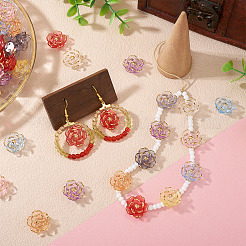 Камелия прозрачные акриловые бусины RESI-TA0004-27A