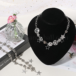2 шт. 2 комплекта ожерелий из сплава со звездами для женщин&nbsp;NJEW-SC0001-51