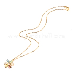 Colliers pendentif flocon de neige en alliage émaillé&nbsp;NJEW-JN03314