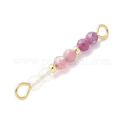 Подвески-шармы с круглыми гранеными бусинами из натурального кварца&nbsp;PALLOY-JF03530-09