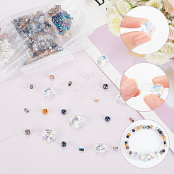 486 шт. 15 вида гальванических покрытий и прозрачные стеклянные бусины&nbsp;DIY-AR0002-76