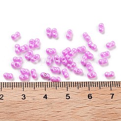 Непрозрачные цветные стеклянные бусины SEED-A033-06I