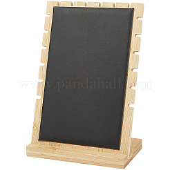 Бамбуковые стенды-органайзеры для ожерелья с наклонной спинкой NDIS-WH20007-01B-02