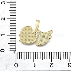 Латунные микропаве прозрачные подвески с фианитом&nbsp;KK-V010-30G