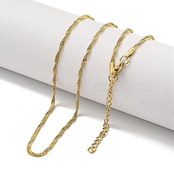 Collares de cadena de serpiente de acero inoxidable con revestimiento iónico (IP) 201&nbsp;X-NJEW-R266-01G