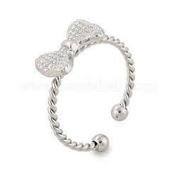 Кольца-манжеты из нержавеющей стали 304 с бантом для женщин&nbsp;LS-RJEW-G338-08P