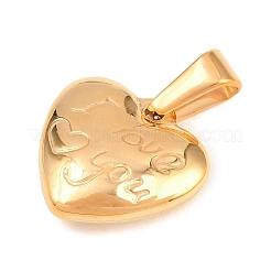 Pendentifs en acier inoxydable 304 pour la Saint-Valentin&nbsp;STAS-H265-01A-G