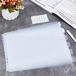 Пластиковые индексные листы-разделители для блокнотов с дисками AJEW-WH0270-720B