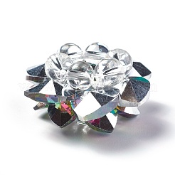 Стеклянные бусины тканые GLAA-F088-F18