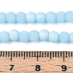 Нити из матовых непрозрачных стеклянных бусин GLAA-T032-P4mm-MBB10