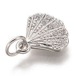 Латунные микропаве прозрачные кубические циркониевые подвески ZIRC-C020-49P