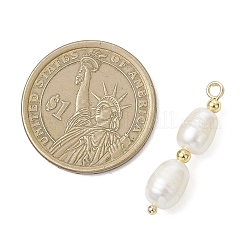 3 шт. 3 подвески из натурального жемчуга в виде риса&nbsp;PALLOY-JF04739