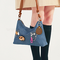 Овальные брелки-подвески из коровьей кожи&nbsp;KEYC-WH20001-17A