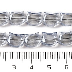 Стеклянные бусины с гальваническим покрытием  EGLA-Q128-07A-AB05