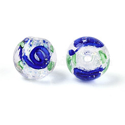 Fili di perline di lampwork in lamina fatti a mano&nbsp;FOIL-T008-05F