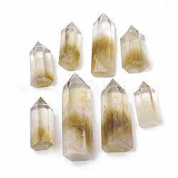 Natural Citrine Home Decorations, Display Decoration, Healing Stone Wands, for Reiki Chakra Meditation Therapy Decos, Hexagon Prism, 34~100x15~40mm, about 12~22pcs/1000g