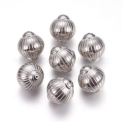 CCB Plastic Beads, Lantern, Platinum, 27.5x24.5mm, Hole: 1.5mm
