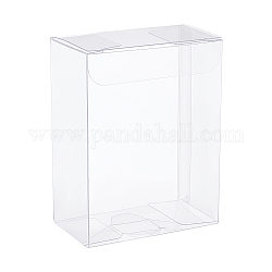Boîte pvc transparent benecreat, boîte-cadeau de friandises, pour la boîte d'emballage de douche de bébé de noce, rectangle, clair, 3.7x6.3x8.3 cm