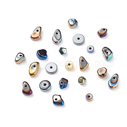 Perle sintetiche ematite fili, pepite, colore misto, 4x4x2mm, Foro: 1 mm