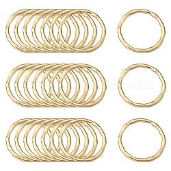 Aleación de enlace rings, anillo redondo, la luz de oro, 29x1.5mm, diámetro interior: 24 mm