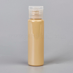 30 ml Macaron Farbe Haustier Kunststoff leere Flip-Cap-Flaschen, mit pp Plastikdeckel, zur Aufbewahrung von Reiseflüssigkeitskosmetikproben, leichtes Khaki, 9.5x2.6 cm, Kapazität: 30 ml (1.01 fl. oz)