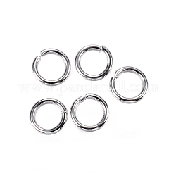 304 in acciaio inox anelli di salto aperto, colore acciaio inossidabile, 18 gauge, 6x1mm, diametro interno: 4mm, circa 215pcs/20g