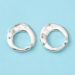 Stile tibetano fotogrammi perline anello irregolare,  cadmio& piombo libero, argento antico, 20.5x20.5x3mm, Foro: 12 mm