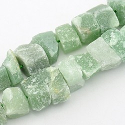 Natural Green Aventurine Nuggets Bead Strands, 12~16x6~15mm, Hole: 1mm, about 15.7 inch