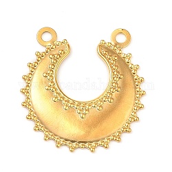 304 Stainless Steel Pendants, Moon Charm, Golden, 35x34x2mm, Hole: 2.8mm