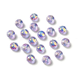Perle di cristallo austriache imitazione di vetro, sfaccettato, rondelle, orchidea, 8x6mm, Foro: 1 mm