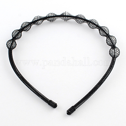 Accessoires pour bande de cheveux en fer, noir, 112mm