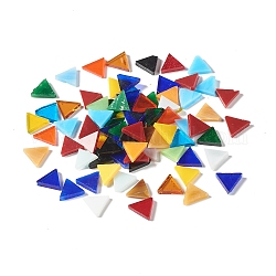 Triangle mosaïque carreaux verre cabochons, pour la décoration de la maison ou le bricolage, couleur mixte, 12x14x3mm
