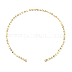 Ion Plating(IP) 304 Stainless Steel Ball Chain Bracelet Making, with Loops, Real 14K Gold Plated, 8-1/8 inch(20.5cm)
