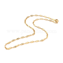 304 collane della catena a maglia mariner acciaio inox, con chiusure moschettone, oro, 16.93 pollice (43 cm)