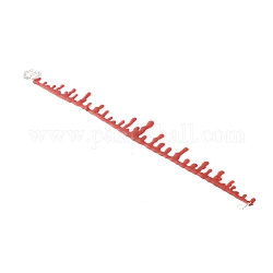 Collier ras du cou en plastique pour femme, rouge foncé, 11.81 pouce (30 cm)