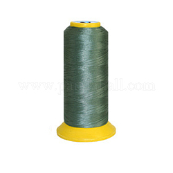 150d / 2 нить для машинной вышивки, нейлоновой нити швейные, эластичная нить, темно-оливковый зеленый, 12x6.4см, около 2200 м / рулон