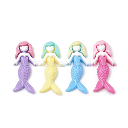 Resin Cabochons, Mermaid, Mixed Color, 37.5x16.5x5mm