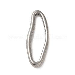 304 anelli di collegamento in acciaio inox, ovale, colore acciaio inossidabile, 30x11x2.5mm