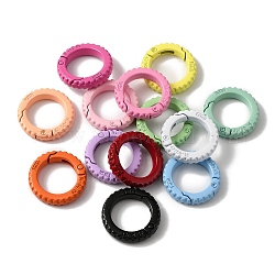 Пружинные кольца из сплава, окрашенные распылением, кольцевая шина, разноцветные, 25x5 мм