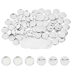 Gorgecraft 100 lot de pièces de badges à boutons ronds vierges, fournitures de boutons de 25 mm, 1