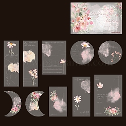 Blocco di carta per album floreale, per album di album fai da te, biglietto d'auguri, carta di sfondo, roso, 65x115mm