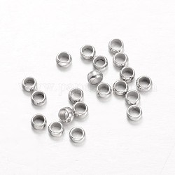 Perline ondulato in Ottone, rondelle, platino, 2.5mm, Foro: 1 mm, circa 1000pcs/20g
