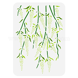 FINGERINSPIRE Willow Catkins Painting Stencil 8.3x11.7inch Reusable Weeping Willow Drawing Template Spring Plants Stencil for Decoration Nature Flower Stencil for Painting on Wall Wood Furniture