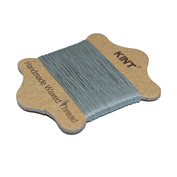 Cuerda de nylon encerado, gris, 0.45mm, aproximadamente 21.87 yarda (20 m) / tarjeta