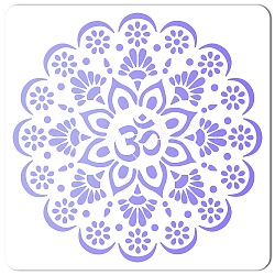 PET-Plastik-Zeichnungs-Malschablonen-Vorlagen, Viereck, weiß, Blumenmuster, 30x30 cm