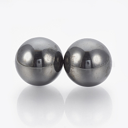 Perles en hématite synthétique magnétique, sphère de pierres précieuses, pas de trous / non percés, ronde, 29~30mm