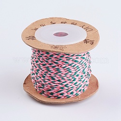 Cordoncini di filo di cotone, cavo macramè, per fare gioielli, colorato, 1mm, circa 21.87 iarde (20 m)/rotolo