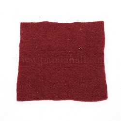 Tissu à broder en laine, fournitures de broderie, carrée, rouge foncé, 150x150x1mm